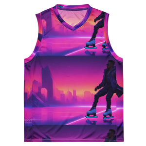 Space Skate - Recycled unisex basketball jersey