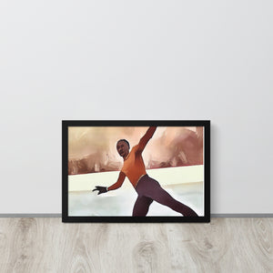 Open image in slideshow, Black Ice Skater in painting

