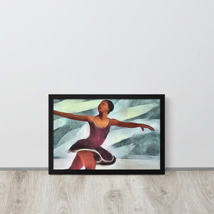 Open image in slideshow, Black Ice Skater in painting
