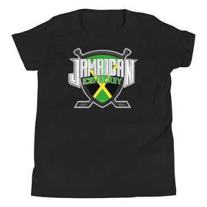 Open image in slideshow, Youth Jamaican Ice Shield Short-Sleeve T-Shirt - JAMAICAN ICE SPORTS
